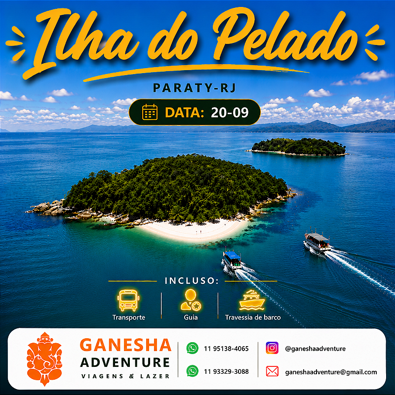 ZZZI6 - Day Use 20/Set - Ilha do Pelado - Paraty - RJ