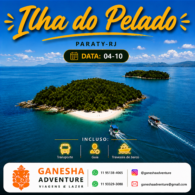 ZZZJ1 - Day Use 04/Out - Ilha do Pelado - Paraty - RJ