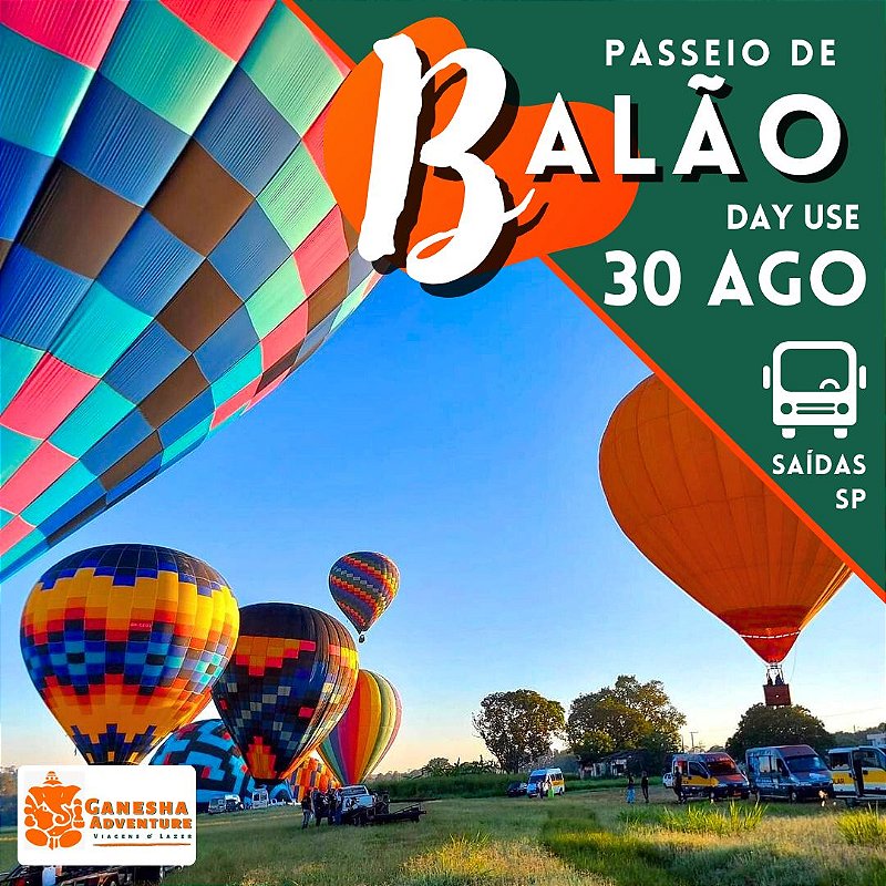 ZZZH9 - Day Use 30/Ago - Voo de Balão - Boituva - SP