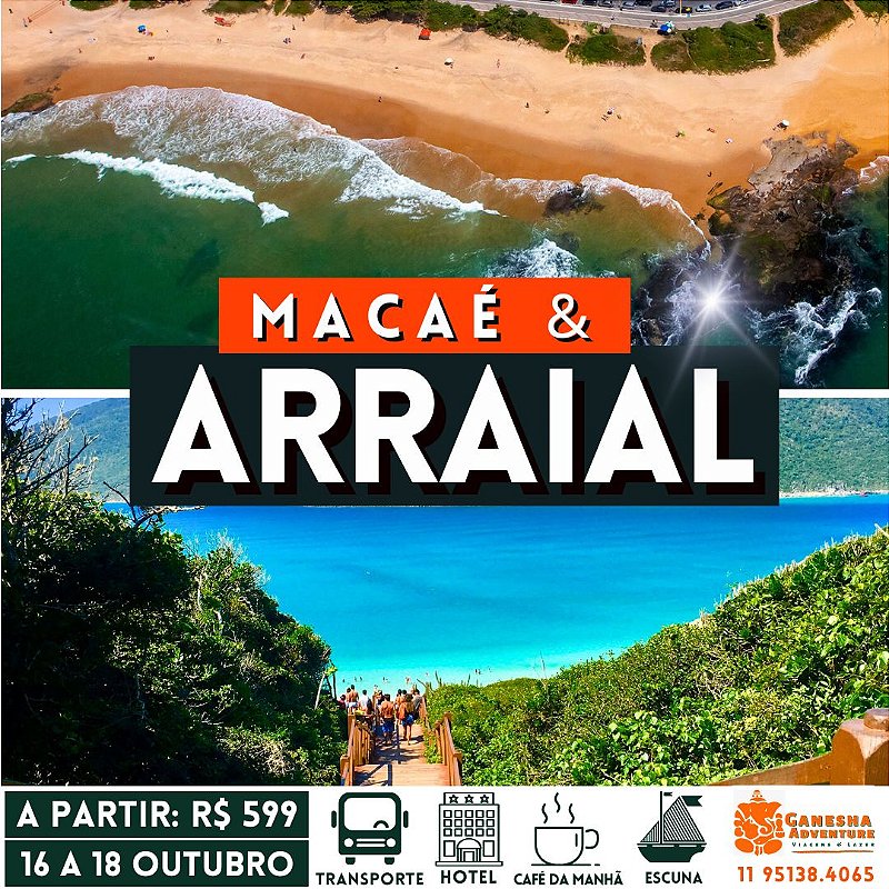 ZZZJ5 - Final de semana 16 a 18/Out - Macaé & Arraial do Cabo - RJ