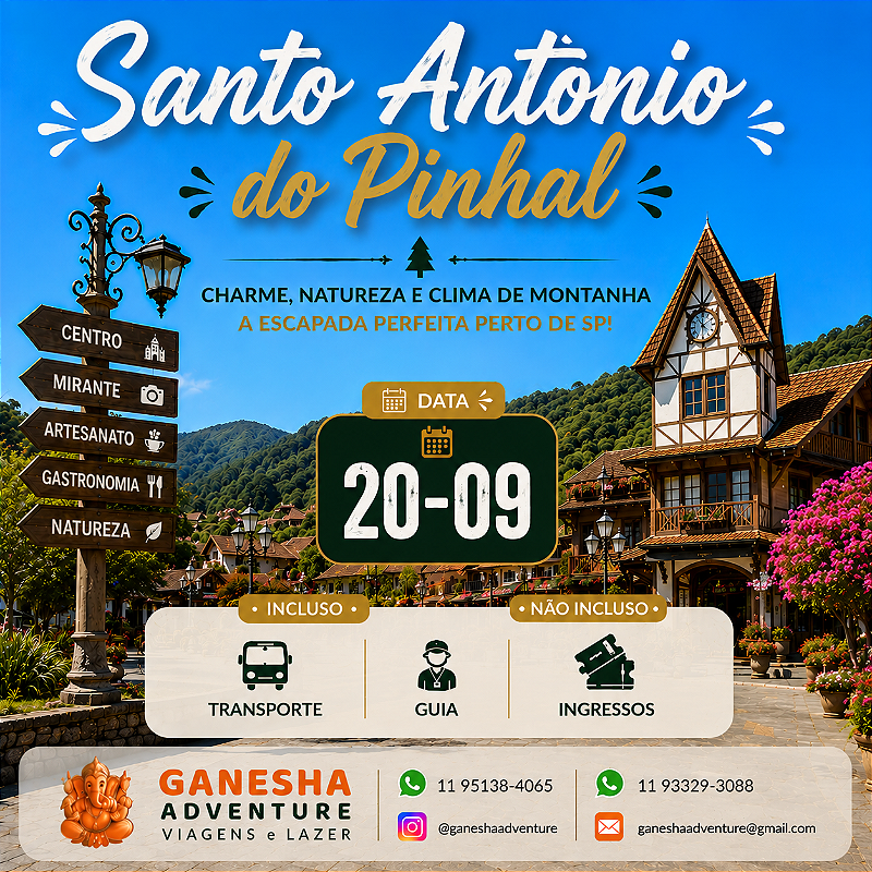 ZZZI6 - Day Use 20/Set - Santo Antonio do Pinhal - SP