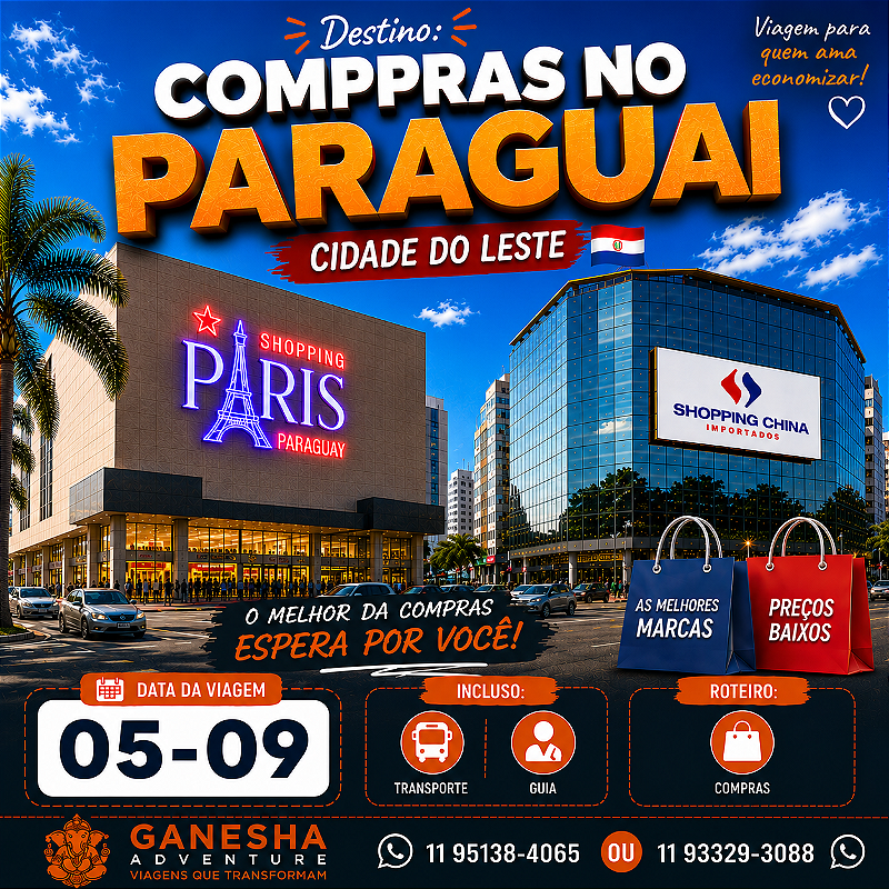 ZZZI1 - Day Use 05/Set - Compras no Paraguai