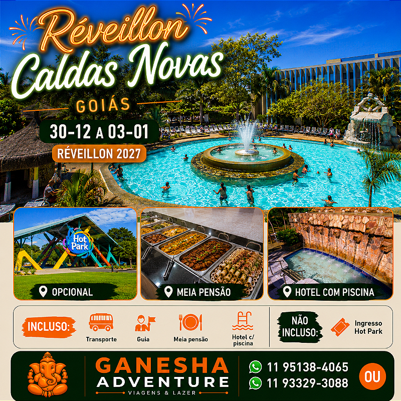 ZZZReveillon 30/Dez à 03/Jan - Caldas Novas - GO