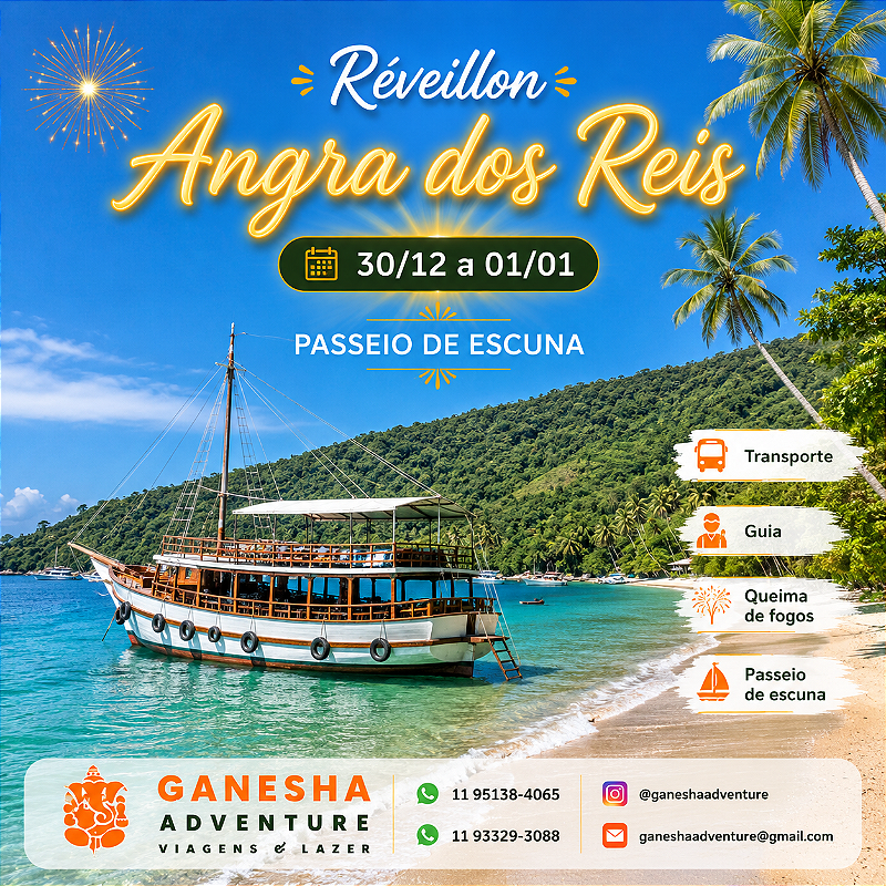 ZZZReveillon 30/Dez à 01/Jan - Angra dos Reis - RJ