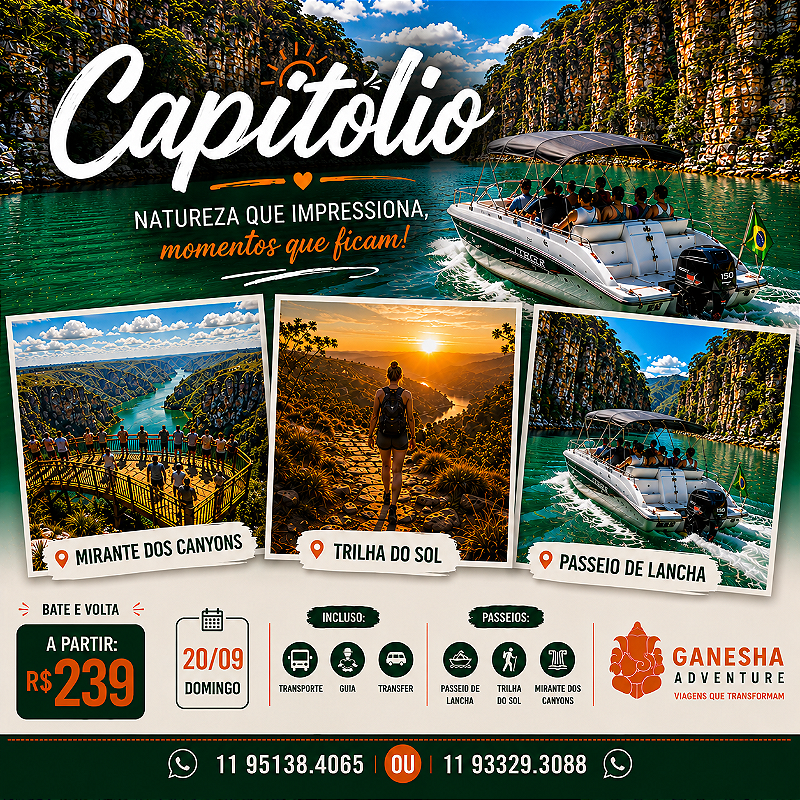 ZZZI6 - Day Use 20/Set - Capitólio - Minas Gerais