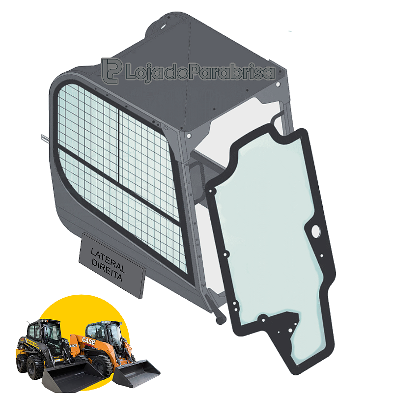ブリカ Vidro Porta Frontal 8 Furos Mini Carregadeira SV175 L220 - LOJA DO