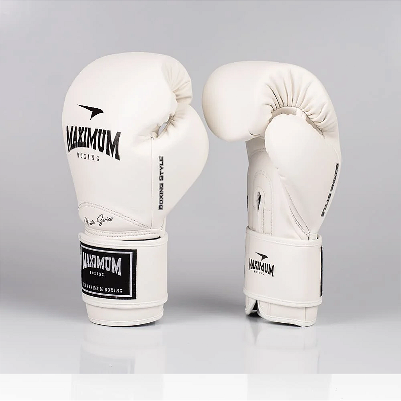 Luva de Boxe e Muay Thai Para Iniciantes - New Classic White - Luvas de ...