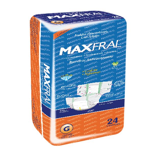 Fralda Geriátrica Maxfral Mega G 24 unidades - Loja das Fraldas