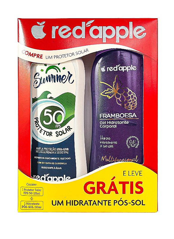 Kit Protetor + Hidratante pós-sol Framboesa