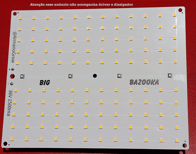 BazooKa Quantum Board lm301h 3500K 50w 120 leds Samsung + 4 Complementos