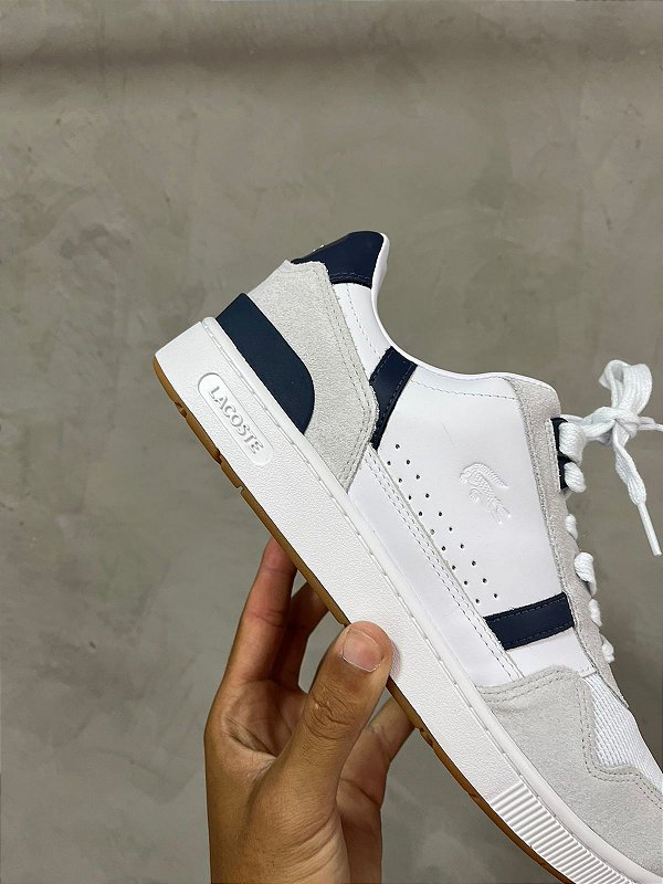 TENIS LACOSTE T-CLIP (WHITE/NAVY) - JNoriginalshop