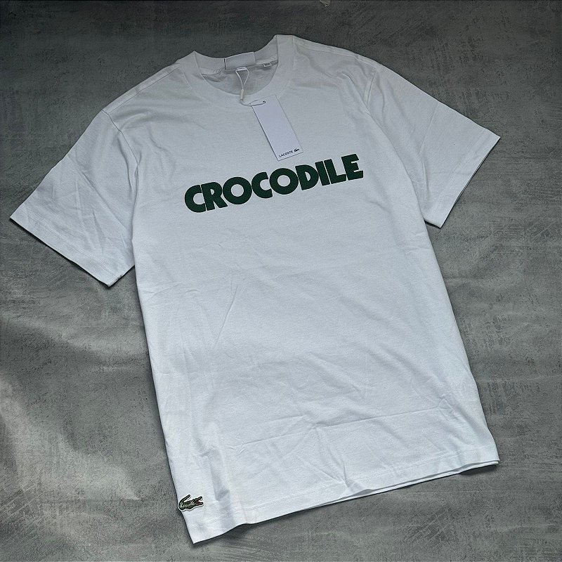 Camiseta Lacoste Crocodile-Branca JNoriginalshop