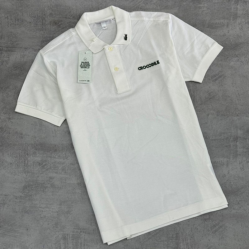 Polo Lacoste Crocodile Branco JNoriginalshop
