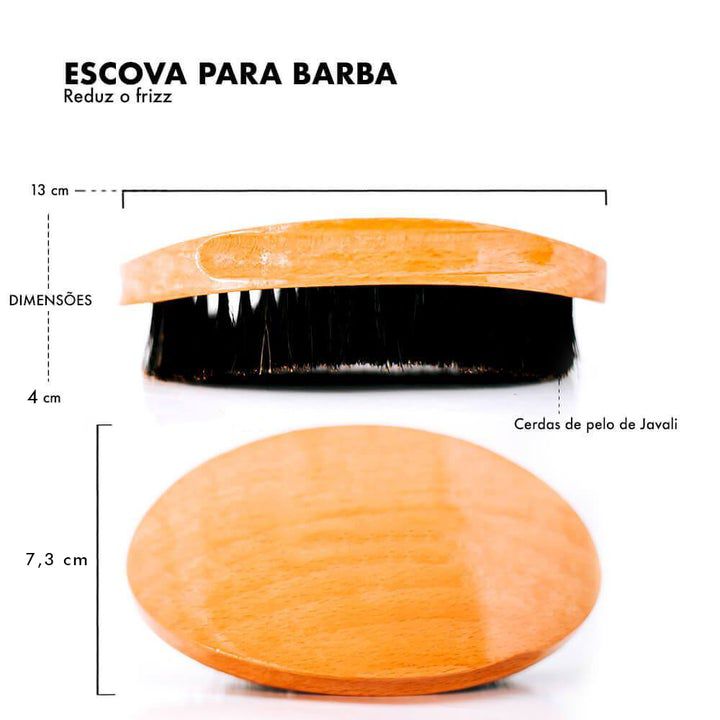 Escova Cerdas de Javali Barba Brasil DOC BEARD