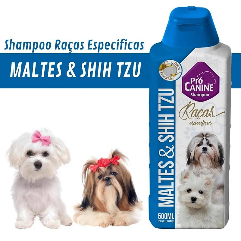 Shampoo para Cachorro Raças Maltes e Shih-Tzu PróCanine 500ml - Pro ...