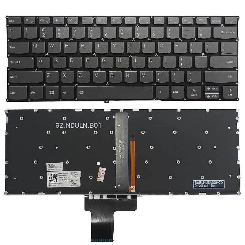Teclado para Notebook Lenovo Yoga 720-12IKB Inglês com Iluminação