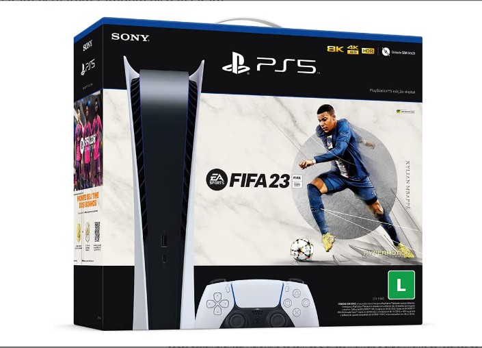 PRONTA ENTREGA) Console Playstation 5 Digital Edition + FIFA 23 - VTR  Imports