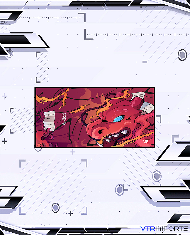 (PRONTA ENTREGA) Mousepad Inked Gaming - Red Dragon - VTR Imports