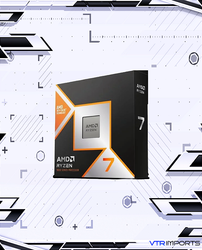 新品 Ryzen 7 9800X3D バルク品 グリス付 0302 Processador AMD Ryzen 7 9800X3D, 4.7GHz (5.2GHz Turbo)