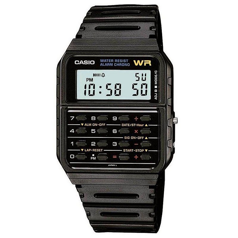 Relógio Casio CA-53W-1Z Marty McFly De volta para o Futuro