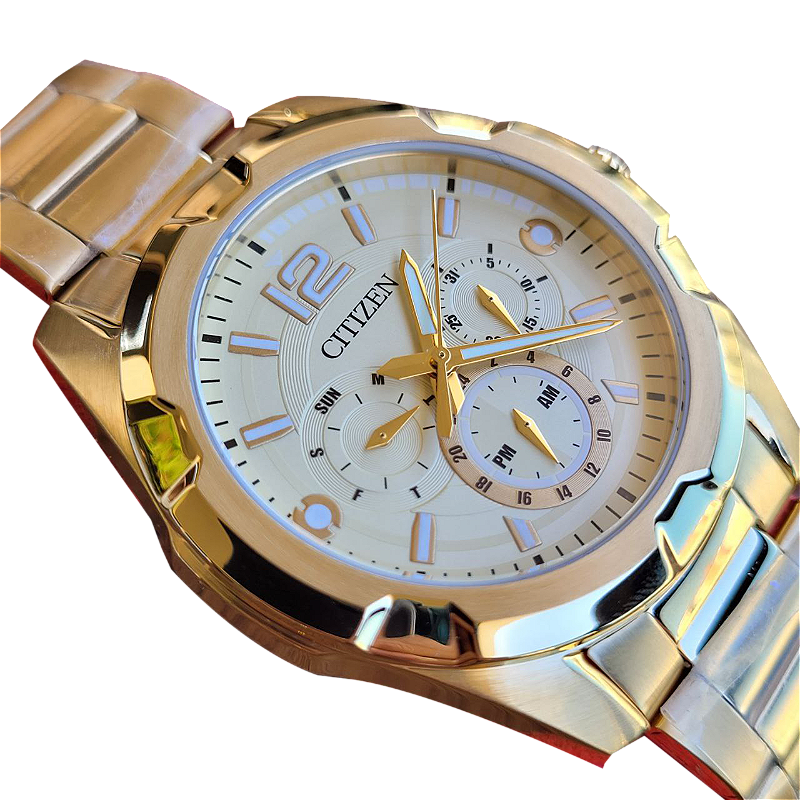 Relógio Citizen Masculino Dourado Ag8332-56p - Altarelojoria