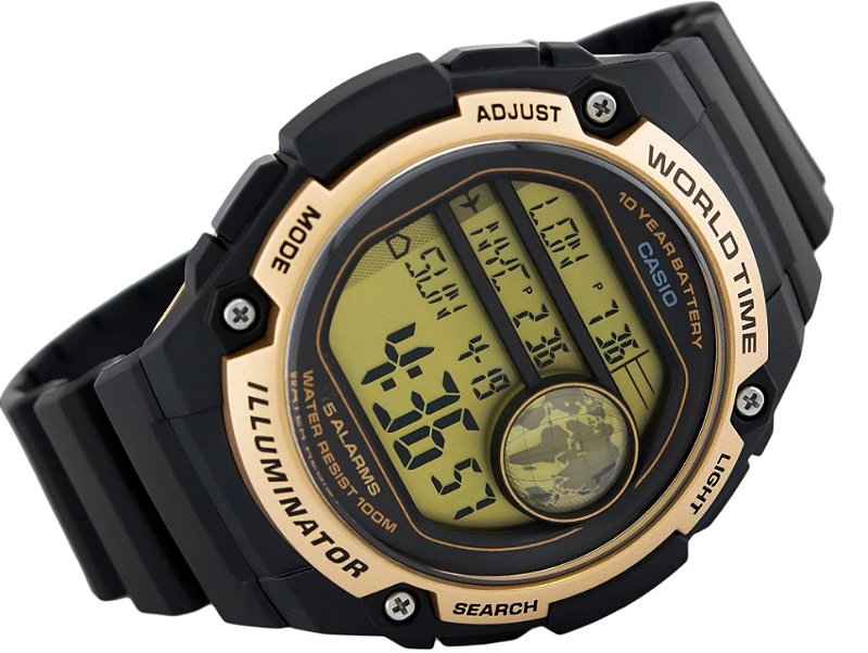 Casio 3447 Ae 3000w Price Casio AE-3000W World Time Series Big