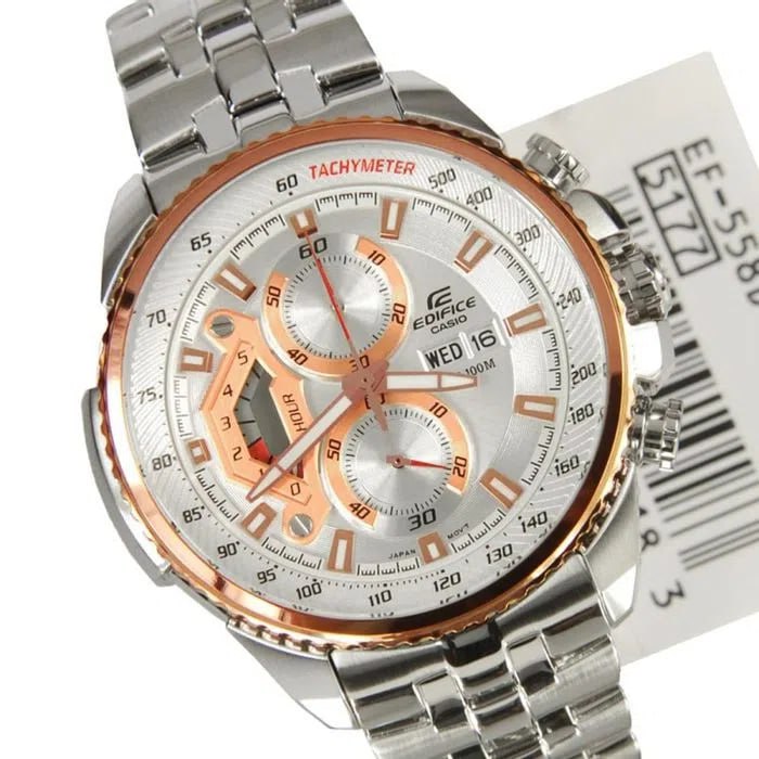 Relógio Casio Edifice Ef-558d-7avudf Cronógrafo Taquímetro ...