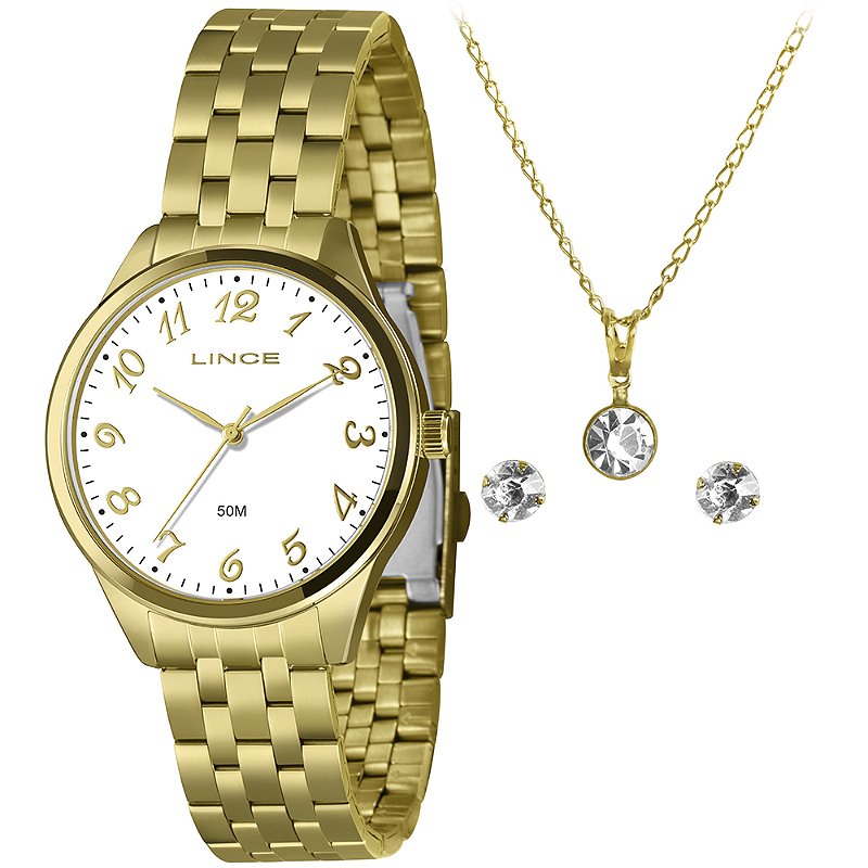 RELOGIO URBAN FEMININO ANALOGICO LRG4743L40 DOURADO - LINCE