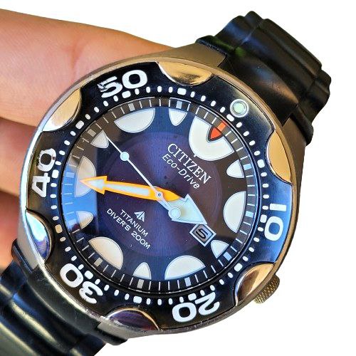 Relógio Citizen Orca Eco Drive Titanium E168-S043271