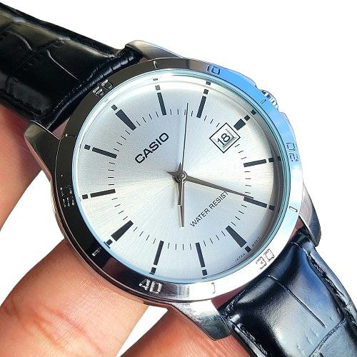 Relógio Analógico Casio MTP-V004L-7AUDF Pulseira De Couro