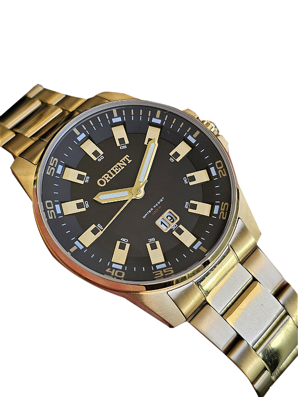 Relógio Orient Masculino Mgss1218 P1kx Preto Dourado