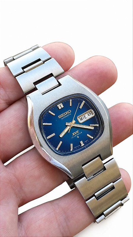 Relógio Seiko DX Automático 6106-5649T Vintage Anos 70 Azul