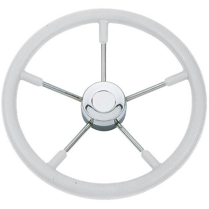 Volante Náutico Reforçado Em Aço Inox Anti Choque Lancha