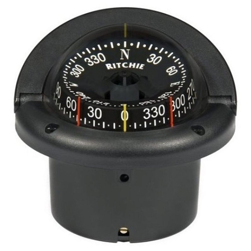 Bússola Ritchie Hf743 Náutica Marítima De Embutir 12v Lancha