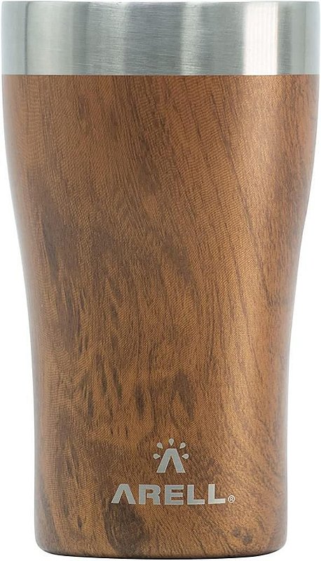 Copo Térmico Inox Para Cerveja Café Chá Bebidas Wood 500 Ml