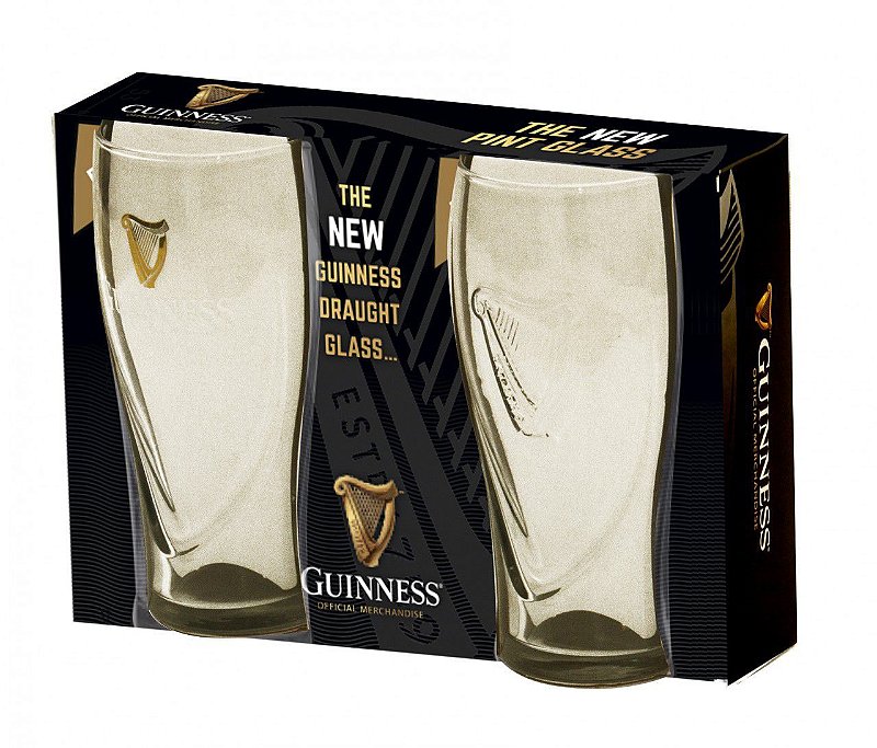 Conjunto 2 Copos Guinness 560ml Oficial importado P/ Cerveja