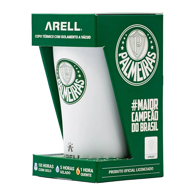Copo Térmico Arell Palmeiras Inox Para Cerveja Bebidas 500ml