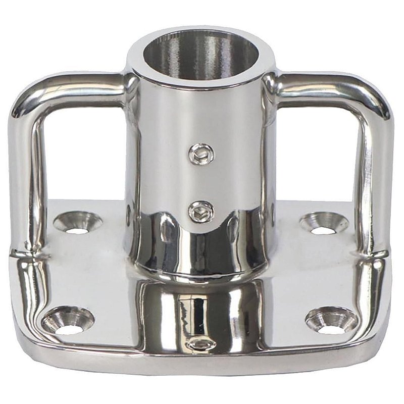 Base Suporte Com Batente Em Aço Inoxidável Para Lancha Barco