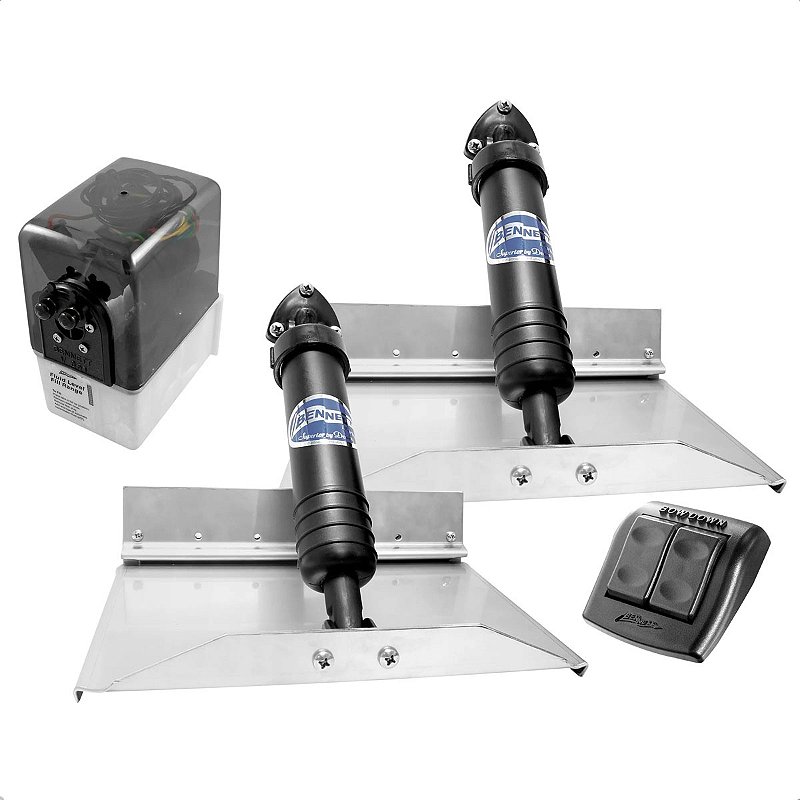 Kit Flap Bennett Estabilizador Hidráulico 12x9 Pol Com Botão