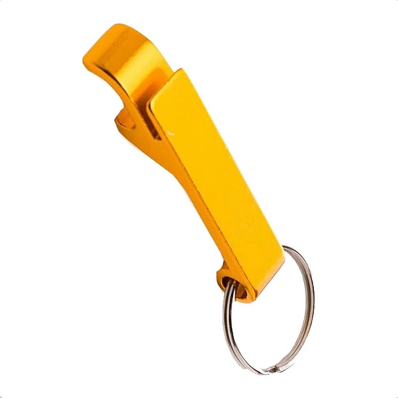 Abridor de Latas Garrafas Copos Chaveiro Ouro Para Brindes