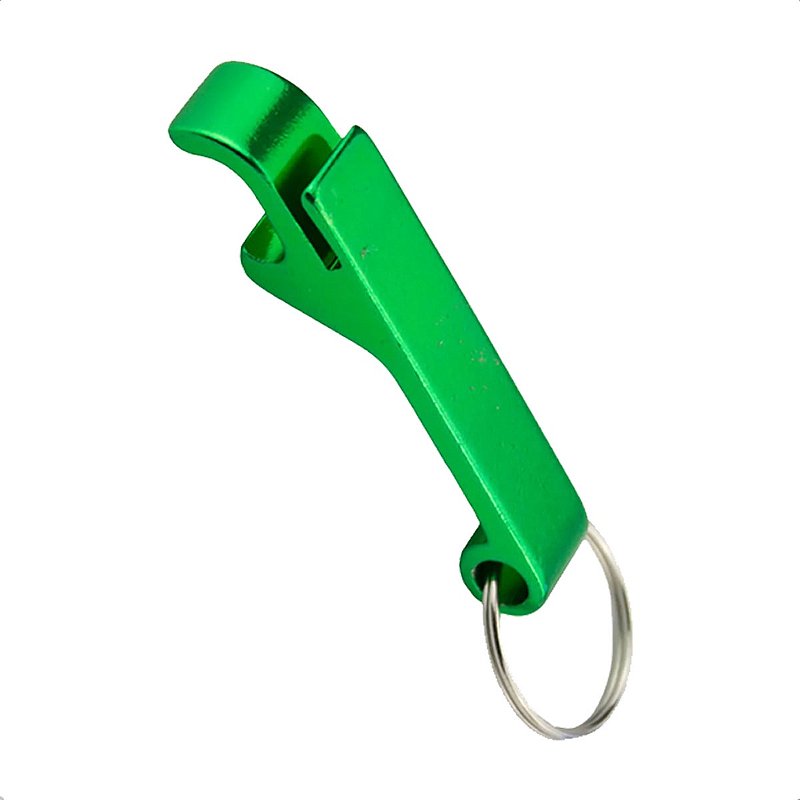 Abridor de Latas Garrafas Copos Chaveiro Verde Para Brindes