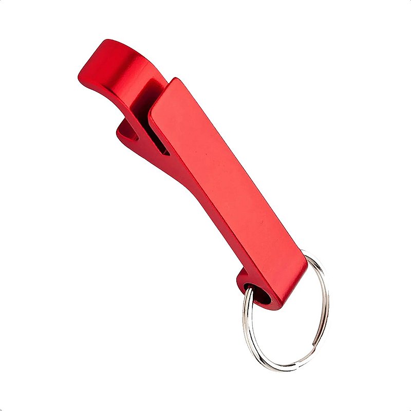 Abridor de Latas Garrafas Copos Chaveiro Vermelho Brindes