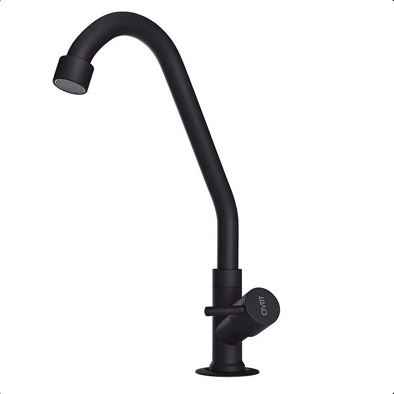 Torneira Gourmet Cozinha de Mesa Metal Preto Fosco Luxuoso