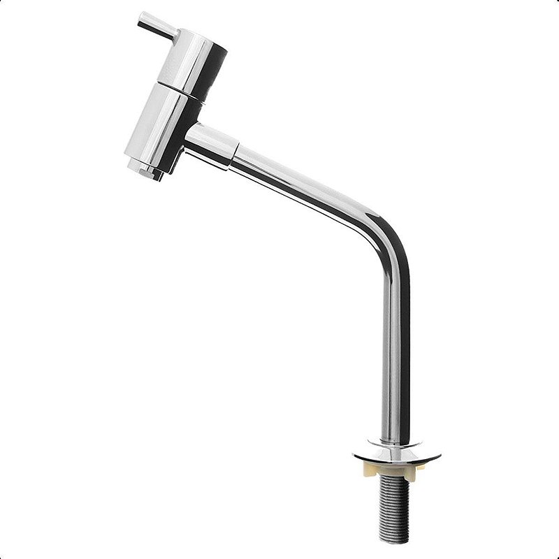 Torneira Para Bancada Gourmet Baixa Cromada De Luxo Cozinha