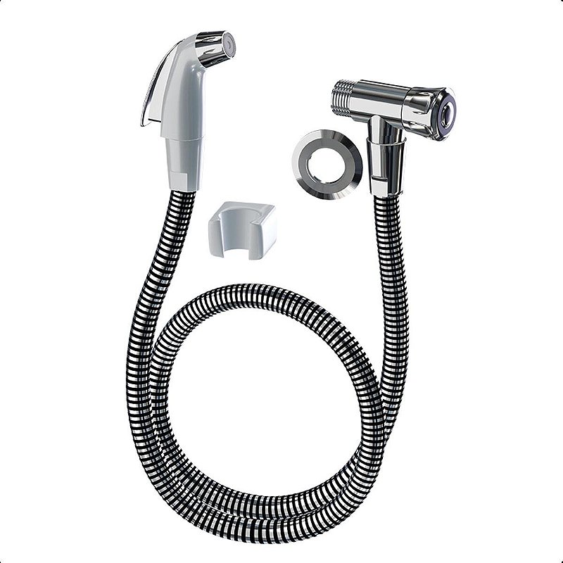 Ducha Higiênica Cromada Para Chuveiro Eco PP Banho Higiene