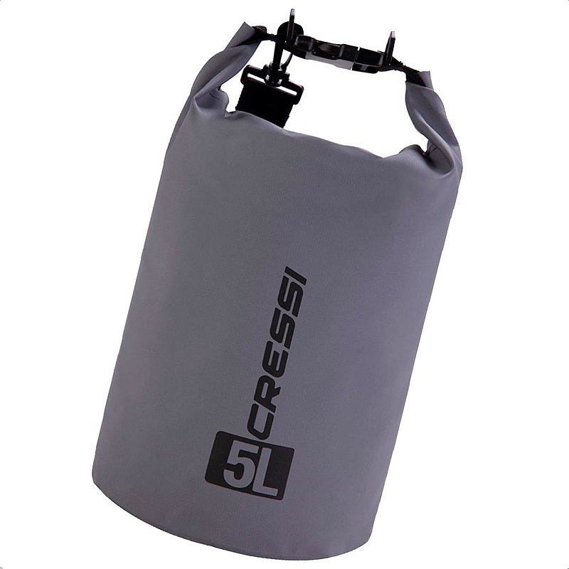 Saco Estanque Cressi Impermeável Bolsa 5L Prova D'água Cinza