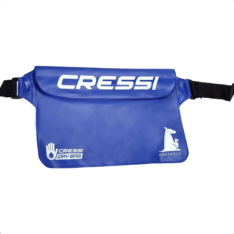 Pochete Estanque Cressi Bolsa Impermeável Prova D'água Azul
