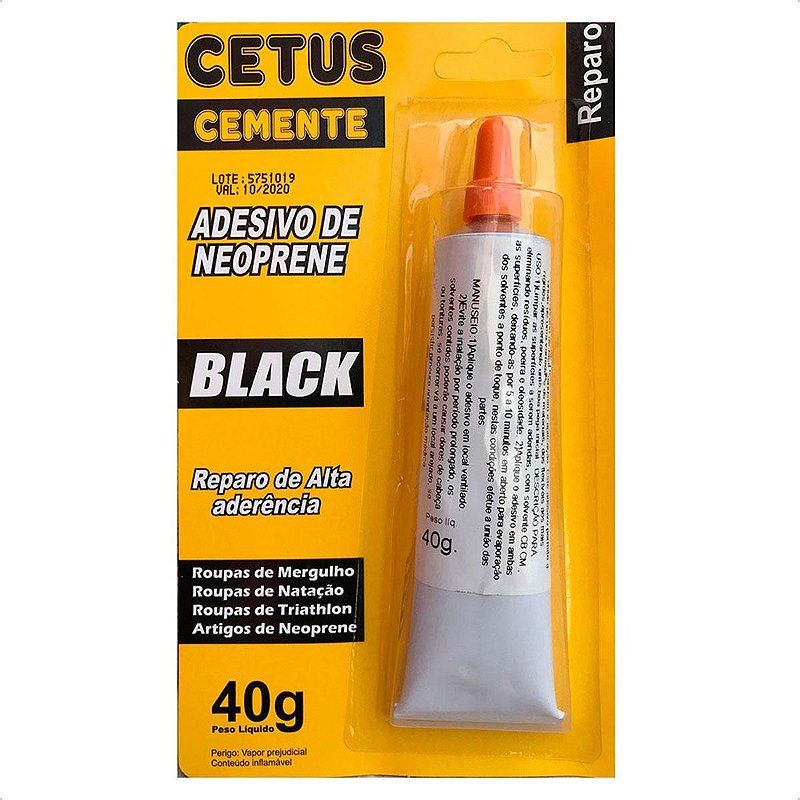 Cola de Neoprene Cetus Preto Para Caça sub Mergulho