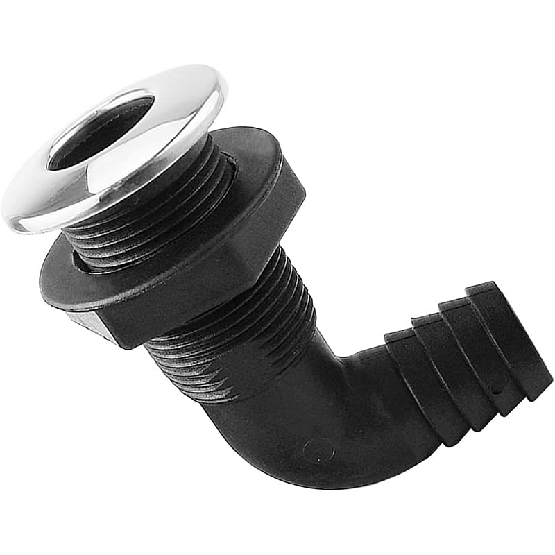 Saída De Água 90 Grau acabamento Inox  1-1/4 Pol P/ Lancha