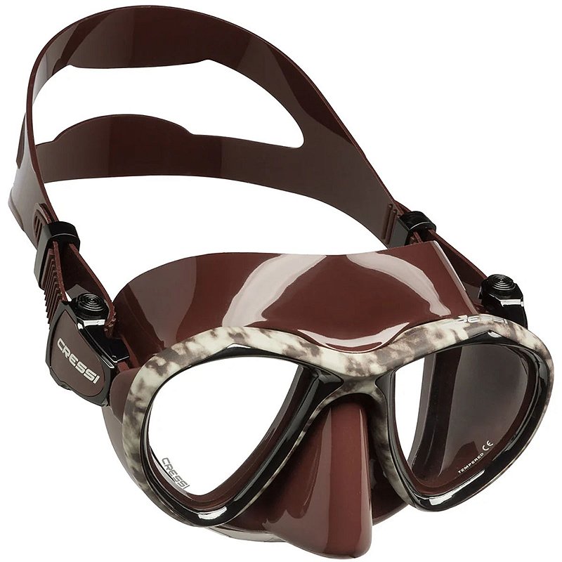 Máscara Cressi Metis Hunter Camuflada Marrom Mergulho Pesca